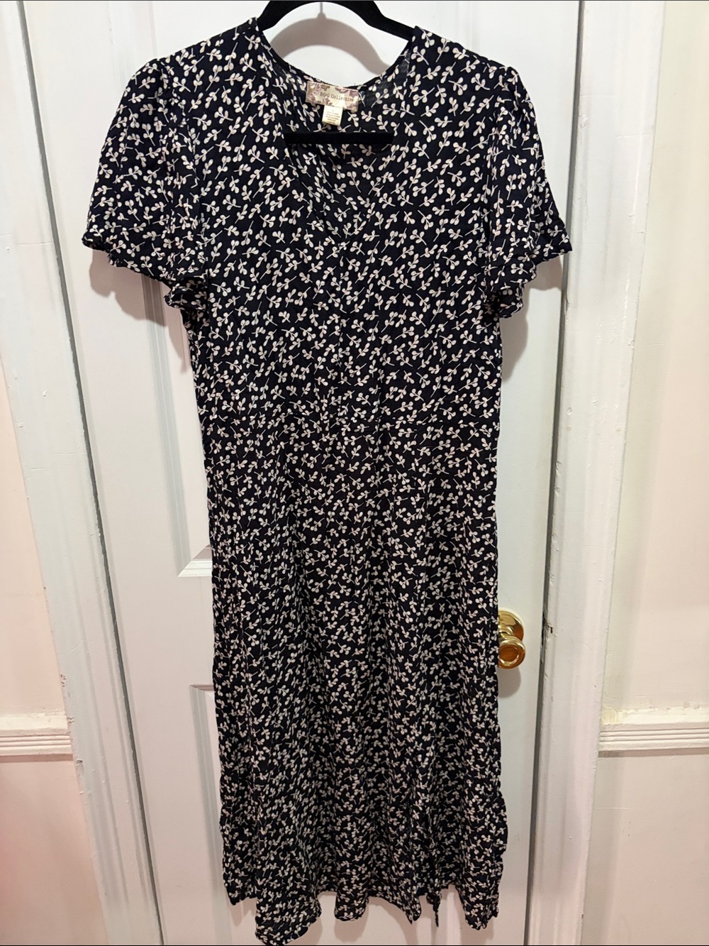 Band of Gypsies Black and White Floral Maxi Dress